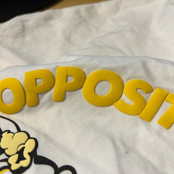 Womens Kith White Multi Long Sleeve Opposites Attract Graphic T- Shirt Top XS - Picture 12 of 14